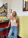 Lovre blonde top - Hvid