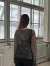 Maddy glitter bluse - Sort/sølv