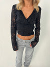 Margarita Blonde bluse - sort