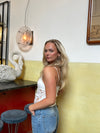 Lovre blonde top - Hvid