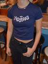 "Melting" baby tee - Navy