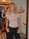 "Manifest your best life" baby tee - Grå