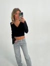 Margarita Blonde bluse - sort