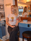 "Be my sunflower" baby tee - Hvid