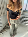 Abigail off shoulder top - Sort