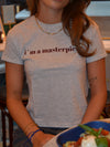 "I´m a masterpiece" baby tee - Grå