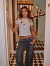 "Ciao" baby tee - Grå