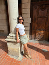 Nynnely nederdel/shorts - Kaki