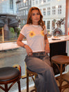 "Solsikker" baby tee - Hvid