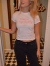 "Shopping is my hobby" baby tee - Hvid