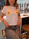 "Solsikker" baby tee - Hvid