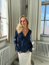 Denisi satin bluse - Navy