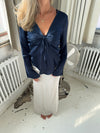 Denisi satin bluse - Navy