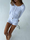 Kaya pointelle shorts - Hvid