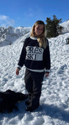 Aprés ski striktrøje - Navy/hvid