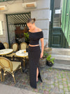 Mathilde Ravn maxi nederdel - Sort