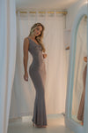 Flora maxi kjole - Taupe