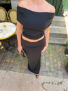 Mathilde Ravn off shoulder bluse - Sort