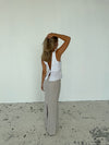 Lucy maxi hør nederdel - Beige