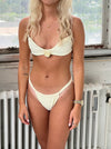 Zahara bikini med blomst - Creme hvid