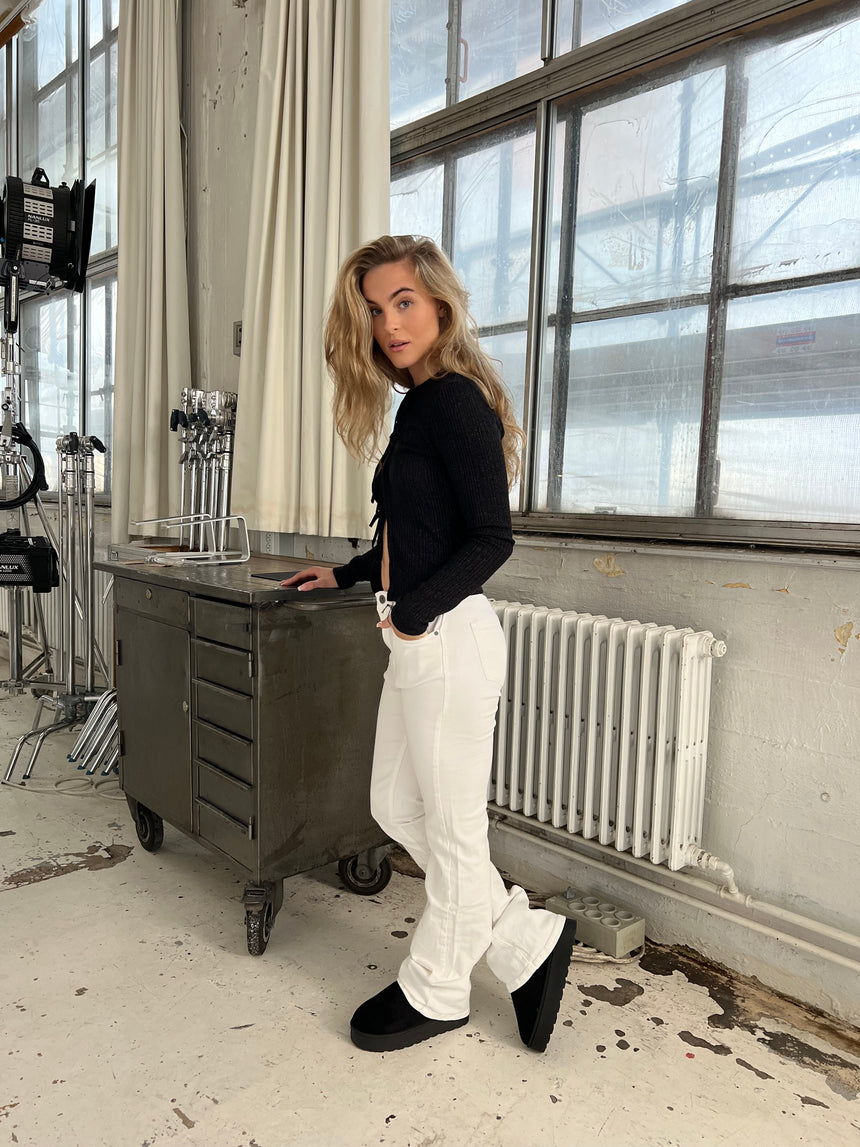 Morina bootcut jeans - Hvid
