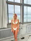 Zahara bikini med blomst - Creme hvid