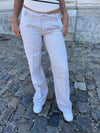 Herringbone bukser - Beige/hvid