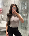 Elise t-shirt strik - Grå