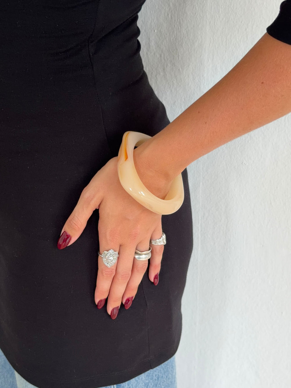 Lykke chunky armbånd - Varm beige