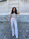 Herringbone bukser - Beige/hvid