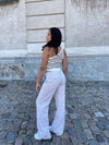 Herringbone bukser - Beige/hvid