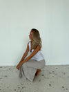 Lucy maxi hør nederdel - Beige