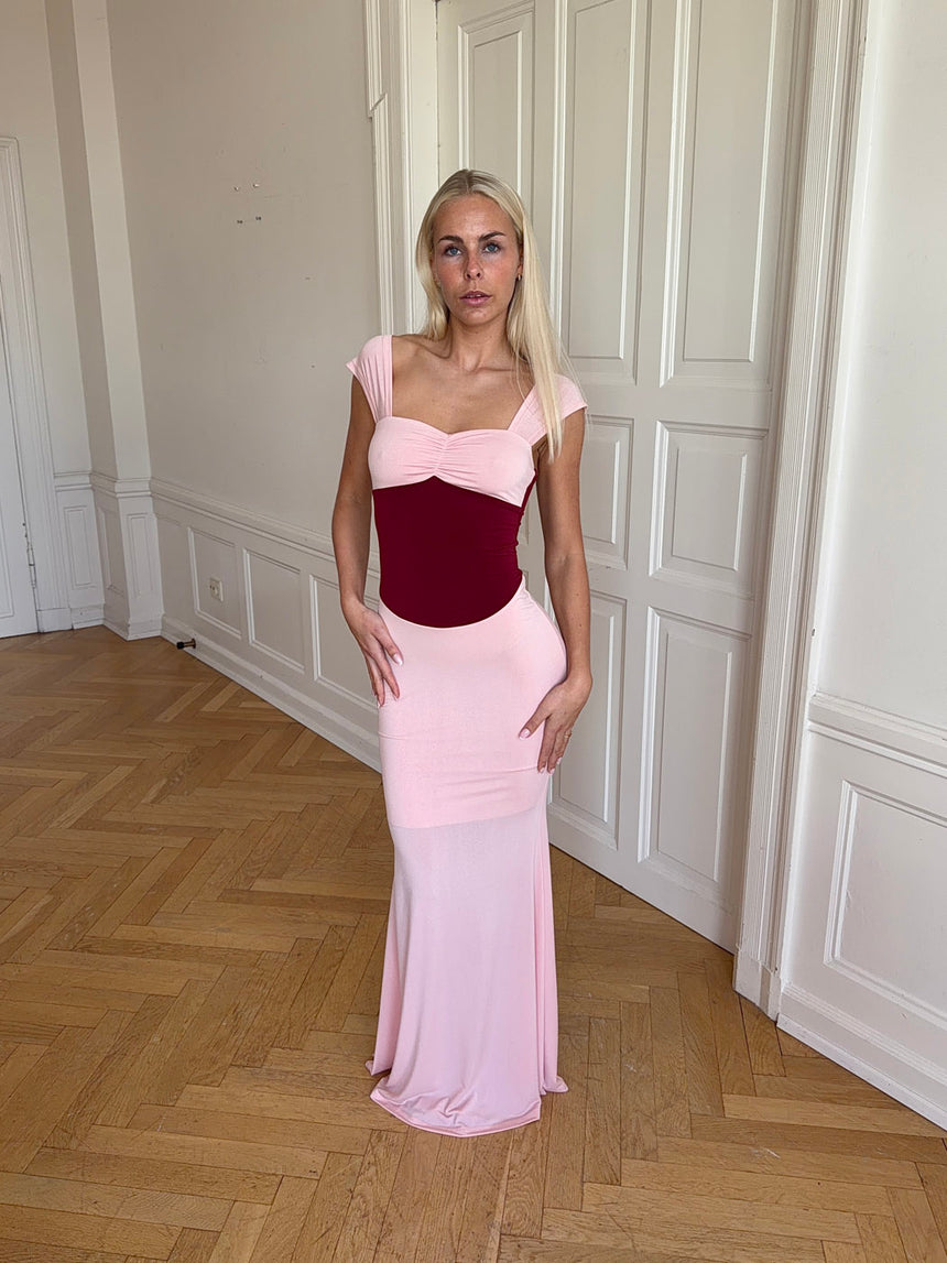 Rosa kjole - Lyserød/rød