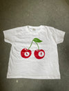"8-ball kirsebær" baby tee- hvid