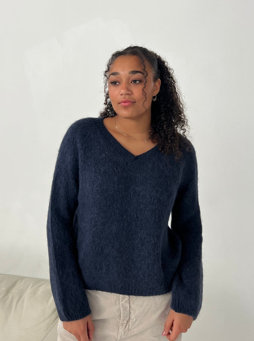 Esma striktrøje - Navy