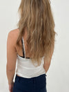 Marliya top med blonde detaljer - Hvid