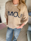 "Amour" striktrøje - Beige