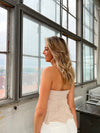 Moana hør top - Beige
