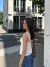 Bente blonde top - Hvid