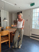 Mandaline tanktop med blondetaljer - Hvid