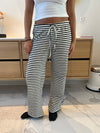 Celine stribet bukser - Sort/hvid