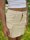 Zoey mini cargo skirt - beige