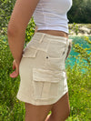 Zoey mini cargo skirt - beige