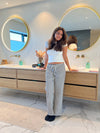 Celine stribet bukser - Sort/hvid
