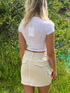 Zoey mini cargo skirt - beige