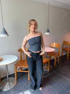 Malina denim top - Mørkegrå