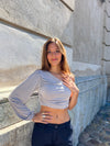 Samira one shoulder bluse - Grå
