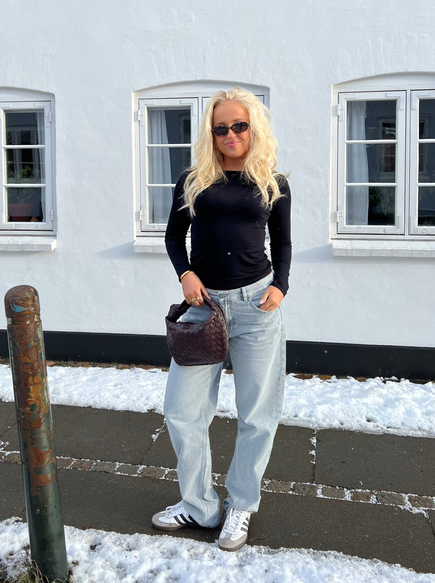 Nyla straight jeans - Lysegrå