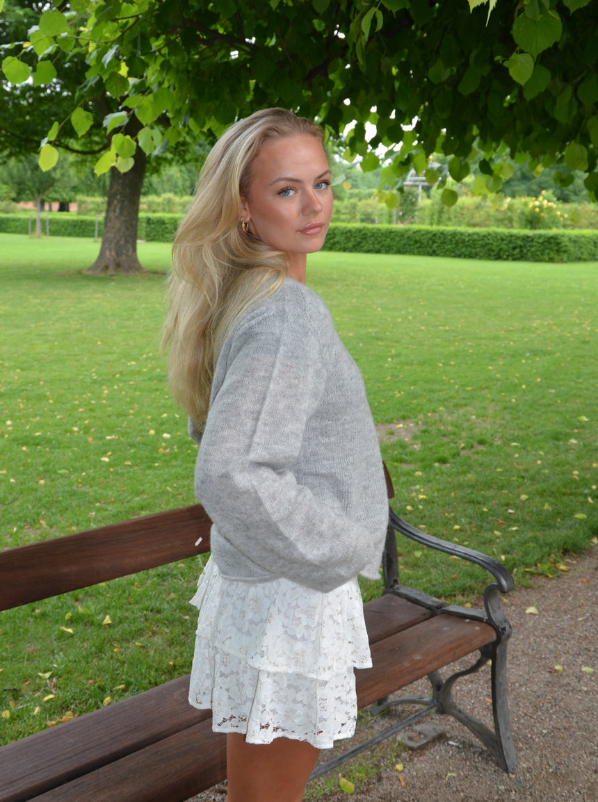 Ciara striktrøje - Lysegrå