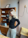 Paula tætsiddende cardigan - Sort